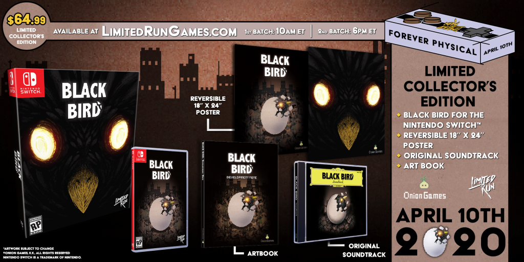 Limited Run Games Releasing Black Bird for Switch! - Onion Games Inc.